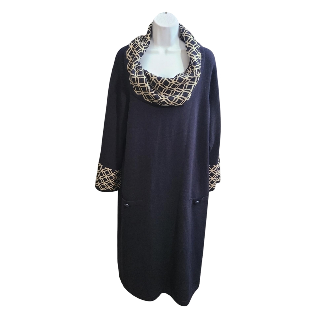 Sweater Dress Cowl Neck 2X